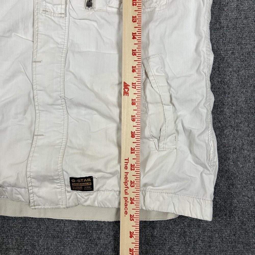 G-Star RAW Hooded Utility Biker Jacket - Off-White/Cream Women's Large #2610 - Picture 8 of 10